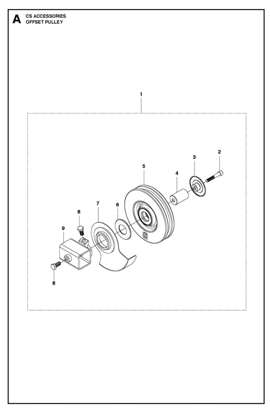 Offset Pulley Parts For CS 10 Saw Accessories By Husqvarna