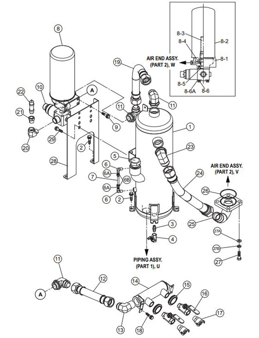 Oil Chamber Assembly Parts-DIS100SSK4F KUBOTA D1005-E4B DIESEL ENGINE