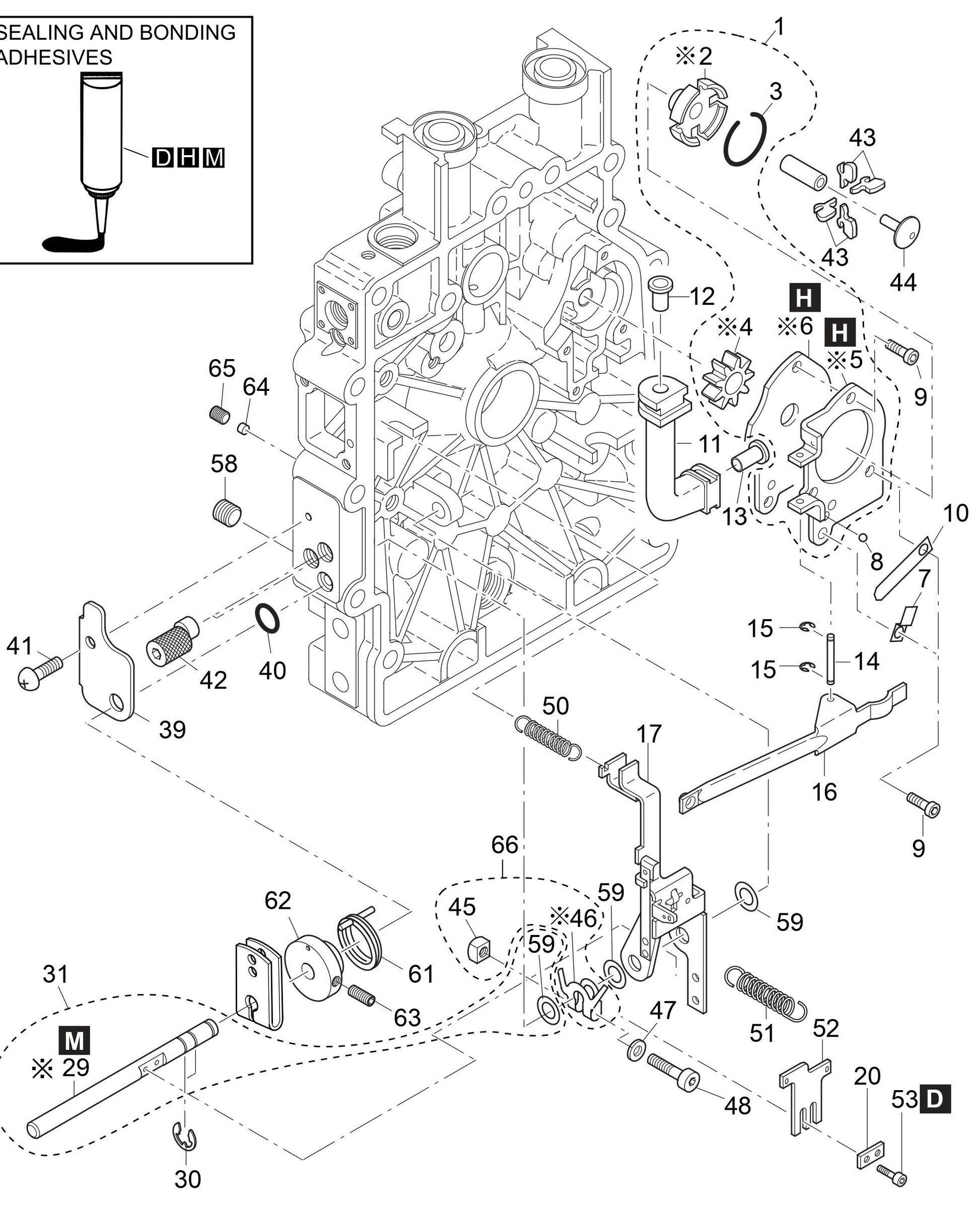 MVH308DZ HATZ 1B30 Engine Oil Pump And Governor Assembly Parts