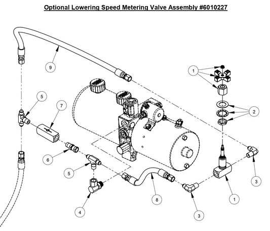 CC3538 JK Lowering Speed Metering Valve Assembly