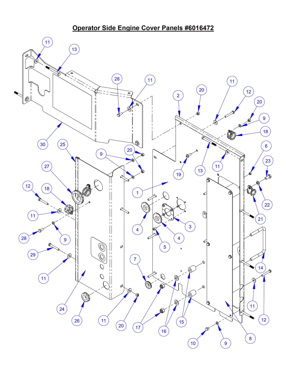 CC8574DD Operator Side Engine Cover Panels