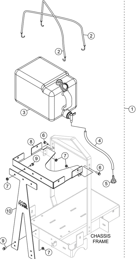SP118 Optional Water Tank  Assembly Parts