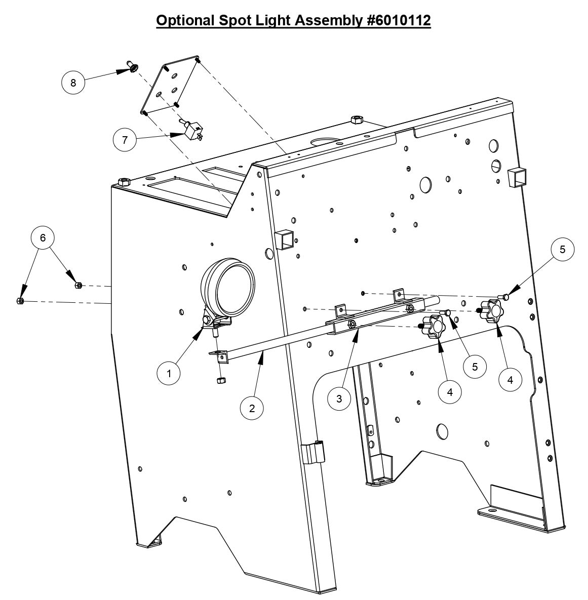 CC6561/CC6561-3/CC6571/CC6571-3 Optional Spot Light Assembly