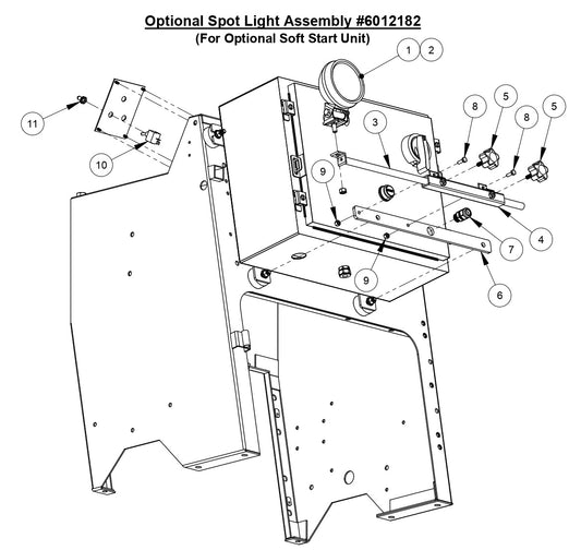 CC6540E Optional Spot Light Assembly (For Optional Soft Start Unit)
