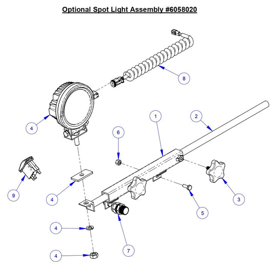 CC3538 Spot Light Assembly