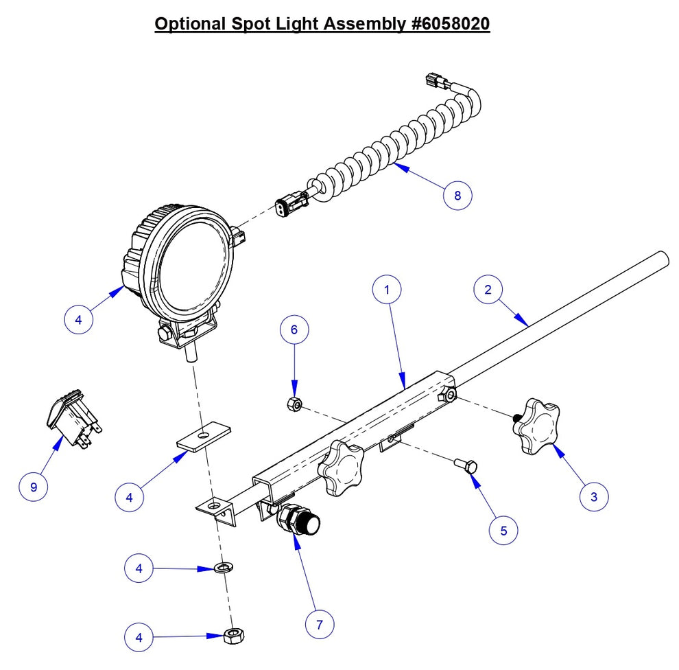 CC3538 Spot Light Assembly