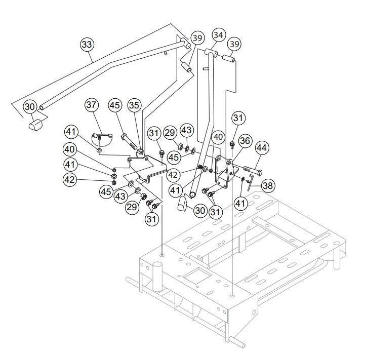 Outrigger Assembly Parts-GB43LED S/N G4100154 AND ABOVE