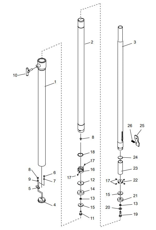 Mast Assembly Parts-GBC8LED S/N G4000001 AND ABOVE