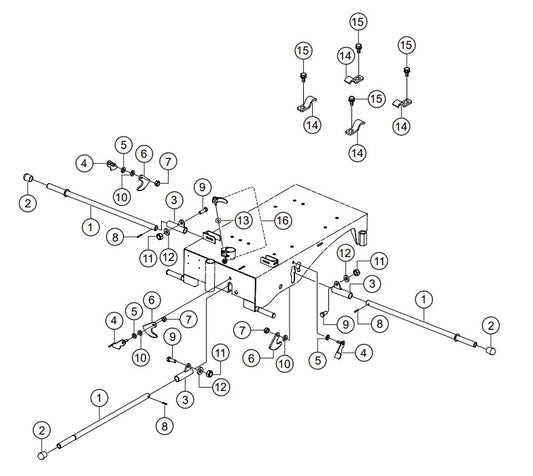 Outrigger Assembly Parts-GBC8LED S/N G4000001 AND ABOVE