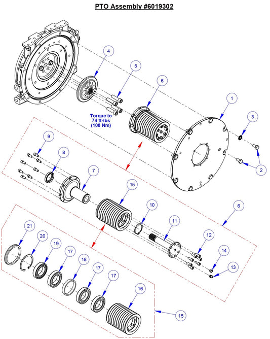CC6561 PTO Assembly