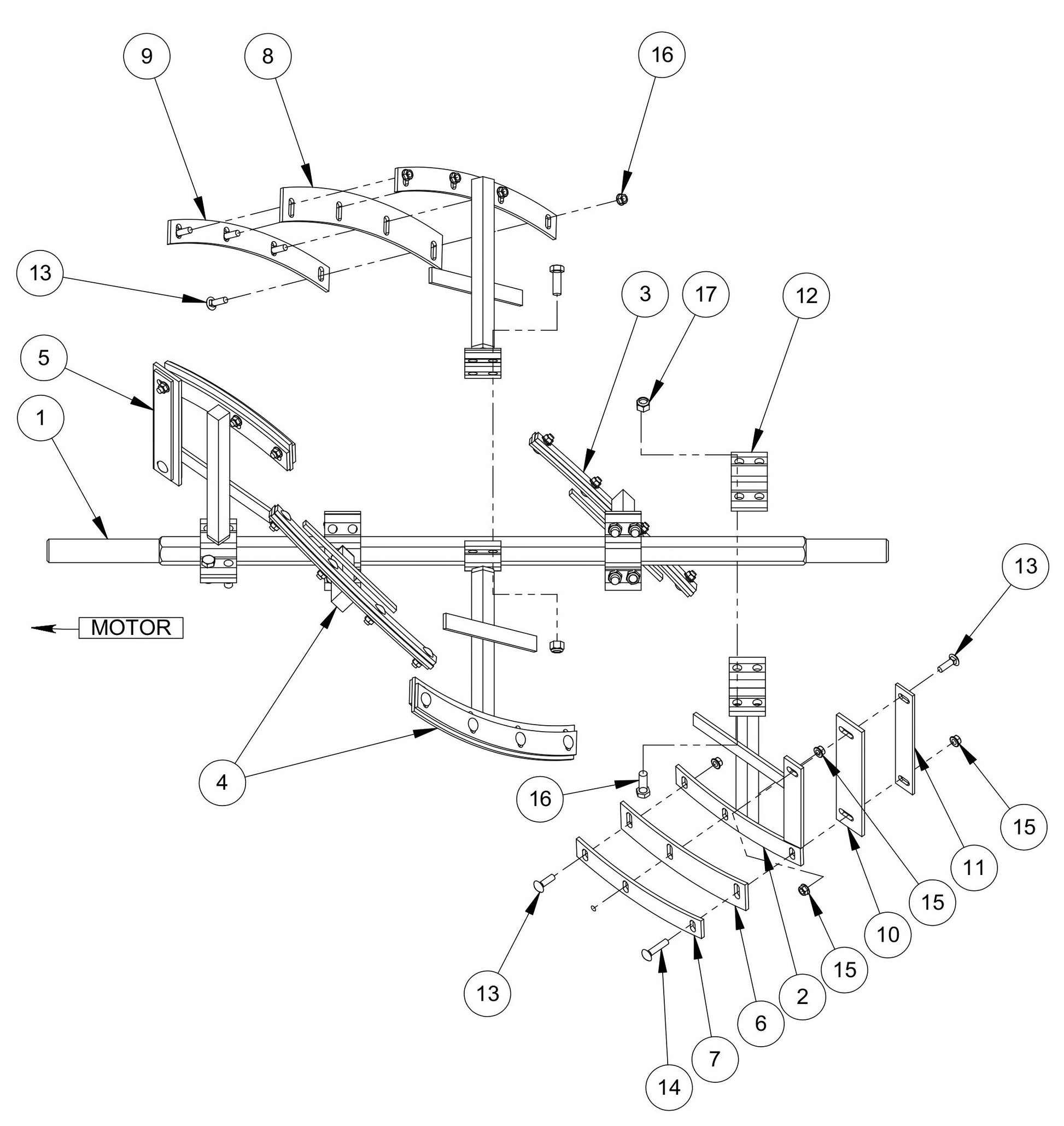 Paddle Assembly Parts By MBW
