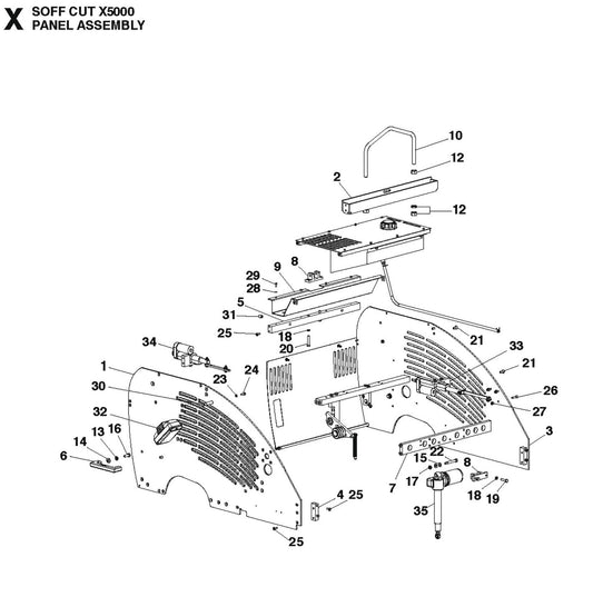 Panel Assembly Parts For Soff Cut X5000 By Husqvarna