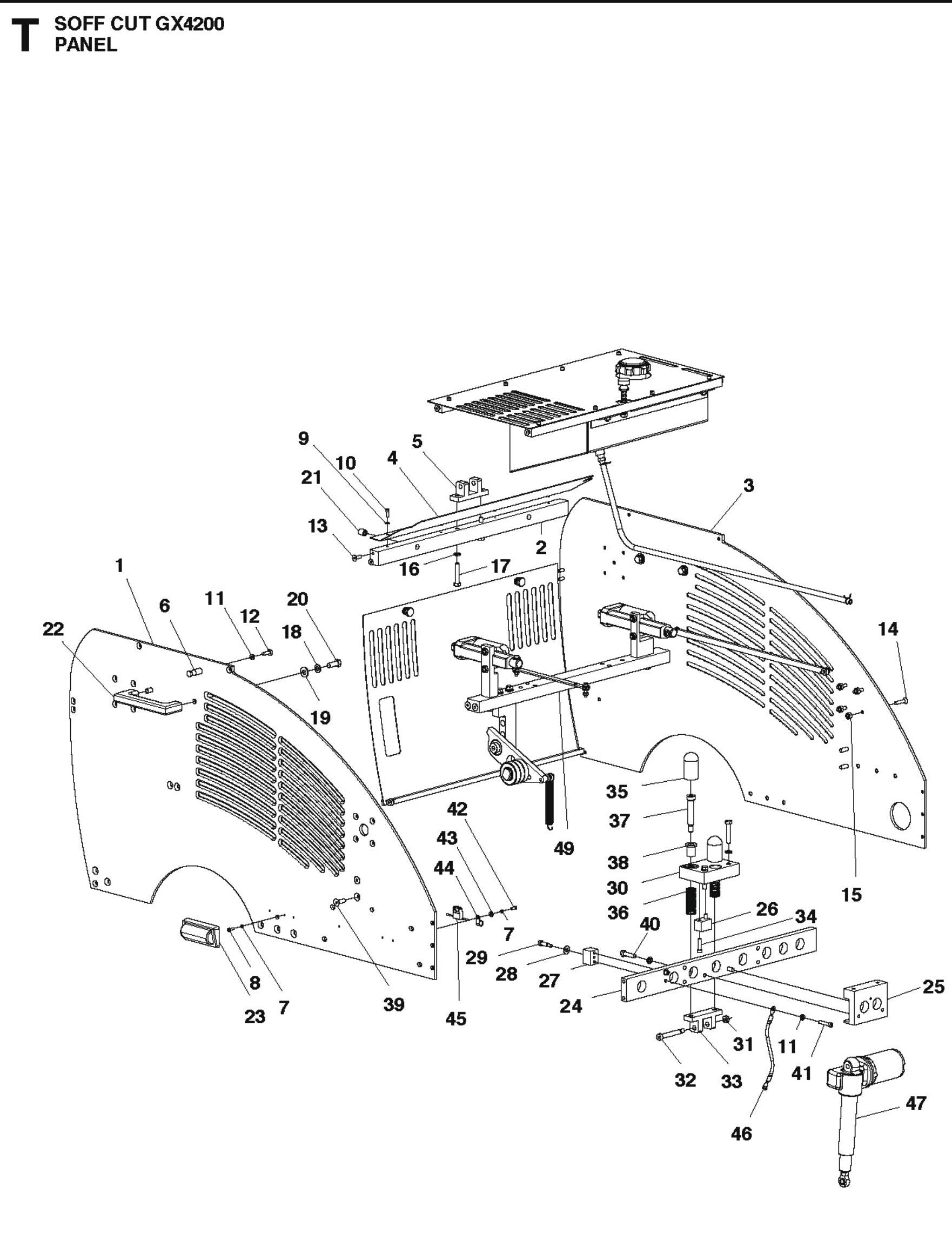 Panel Parts For Soff Cut GX4200 by Husqvarna
