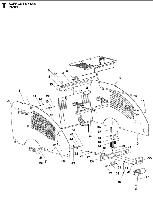 Panel Parts For Soff Cut GX4200 by Husqvarna