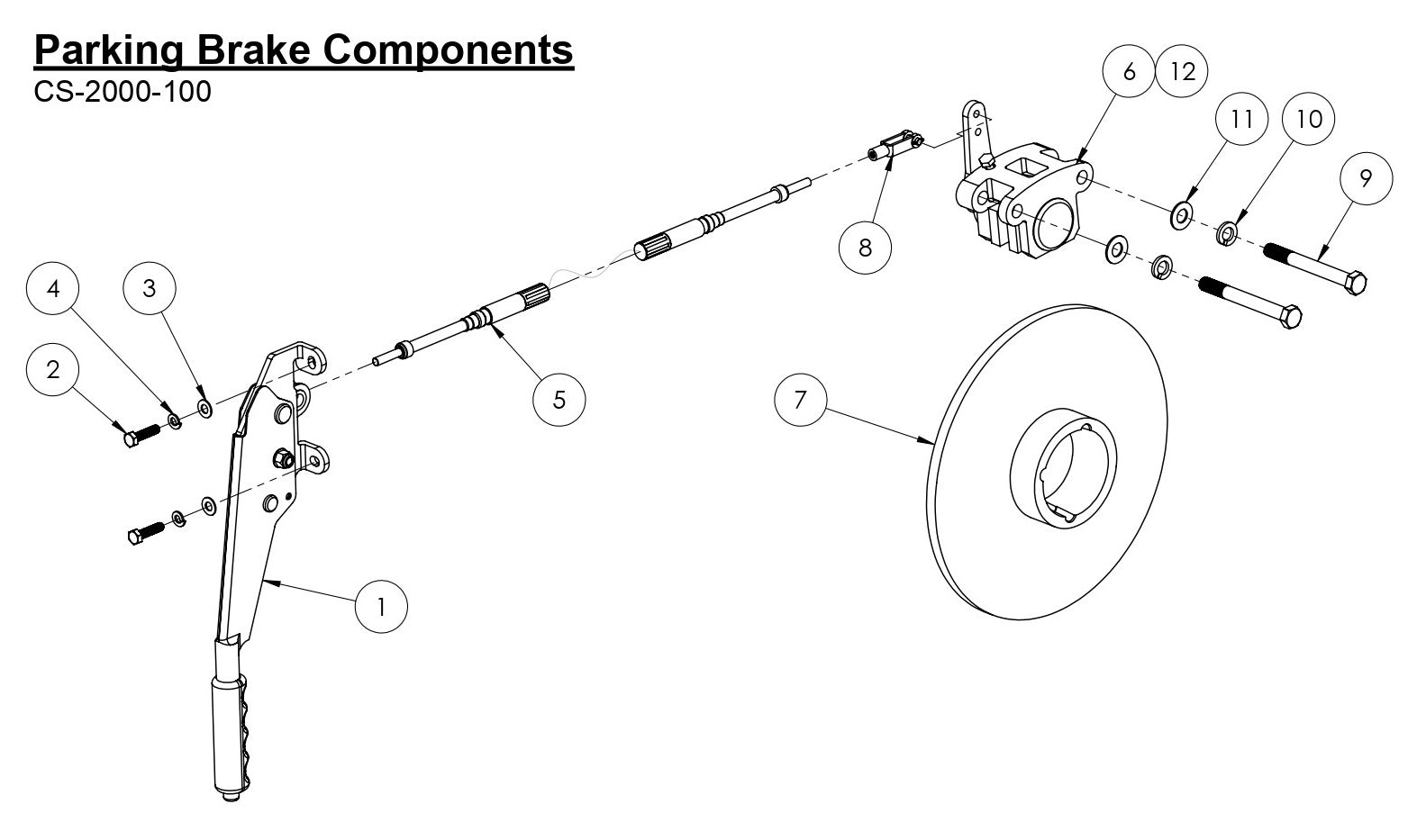 CS-2000-100 Parking Brake Component 