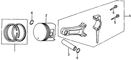 Piston Assembly Parts For MRH800GS HONDA GX390 Series Engine Vibratory Rollers By Multiquip