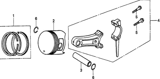 HONDA GX160K1TX2 Engine Piston, Ring Assembly Parts For QP202TH By Multiquip