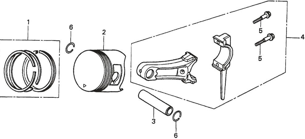 MQ QP204H HONDA GX120K1PX2/GX120U1PX2 Engine Piston Assembly Parts By Multiquip
