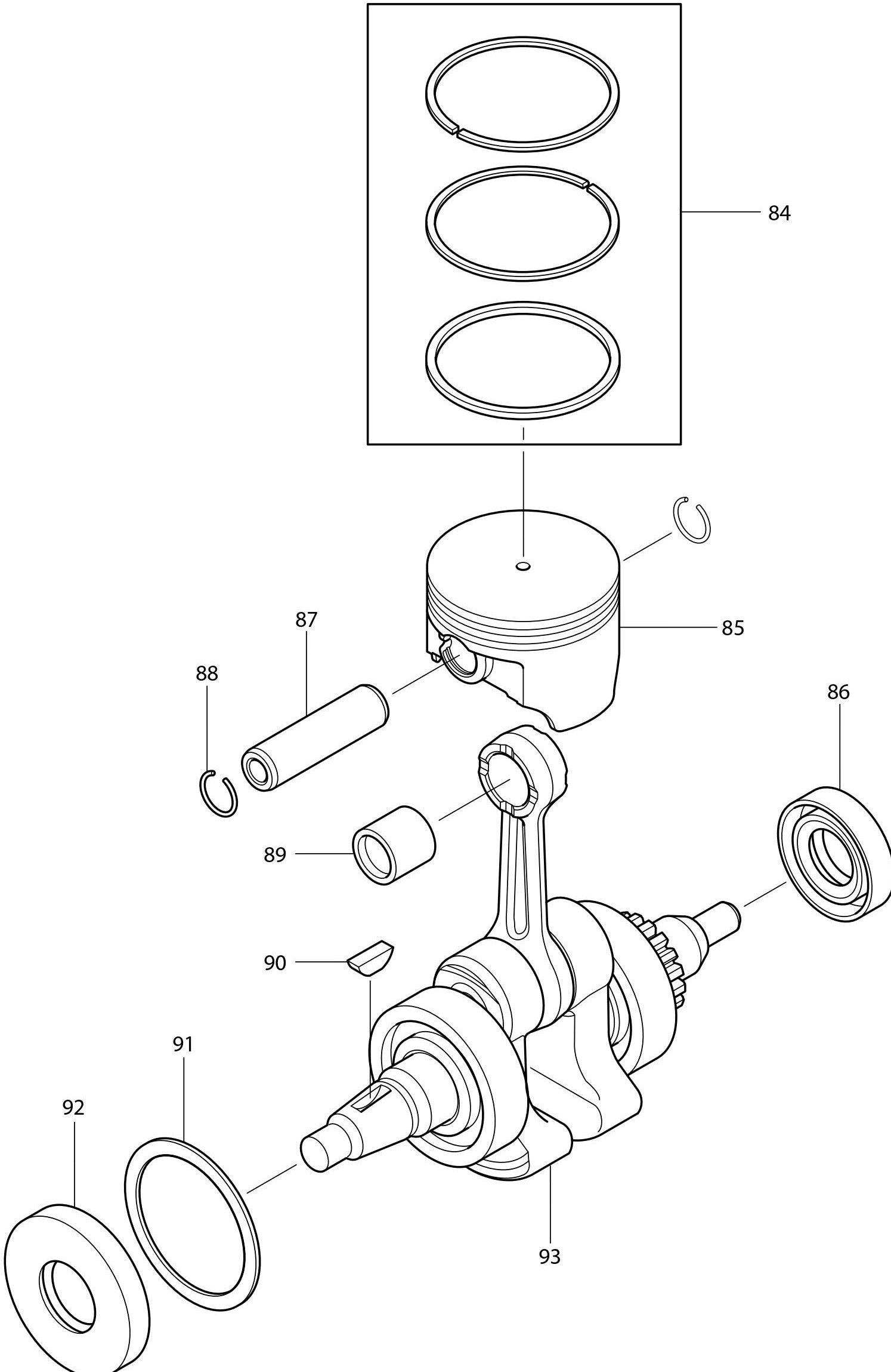 Piston Assembly Parts For BBX7600N Blower Parts By Makita