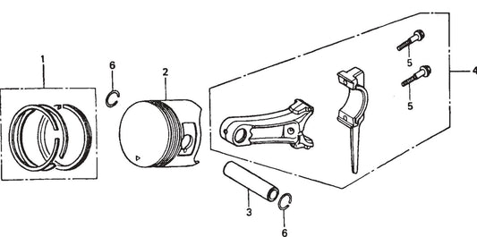 MVC77 Honda GX160K1QX2 Piston Assembly Parts