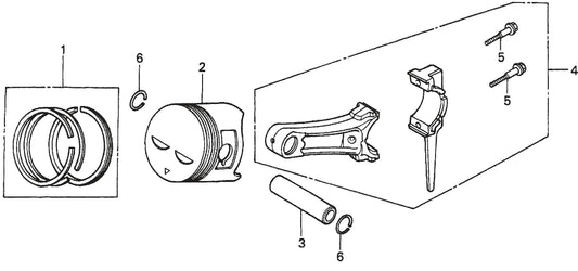 QP301TH HONDA GX240K1PA2 ENGINE Piston Assembly Parts By Multiquip