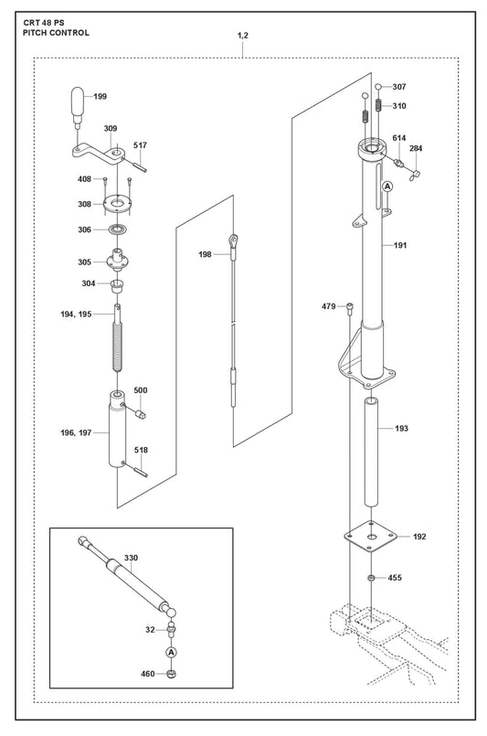 Pitch Control Parts For Ride On Trowel CRT 48 PS By Husqvarna