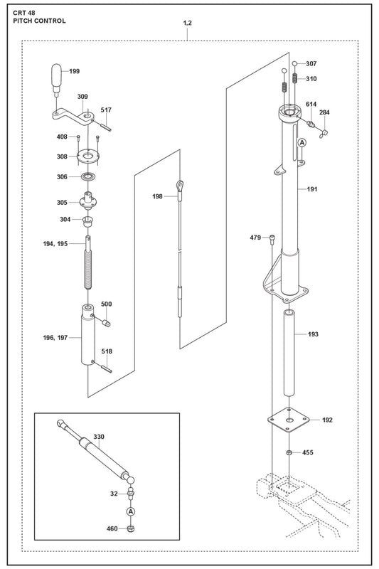 Pitch Control Parts For Ride On Trowel CRT 48 Diesel By Husqvarna