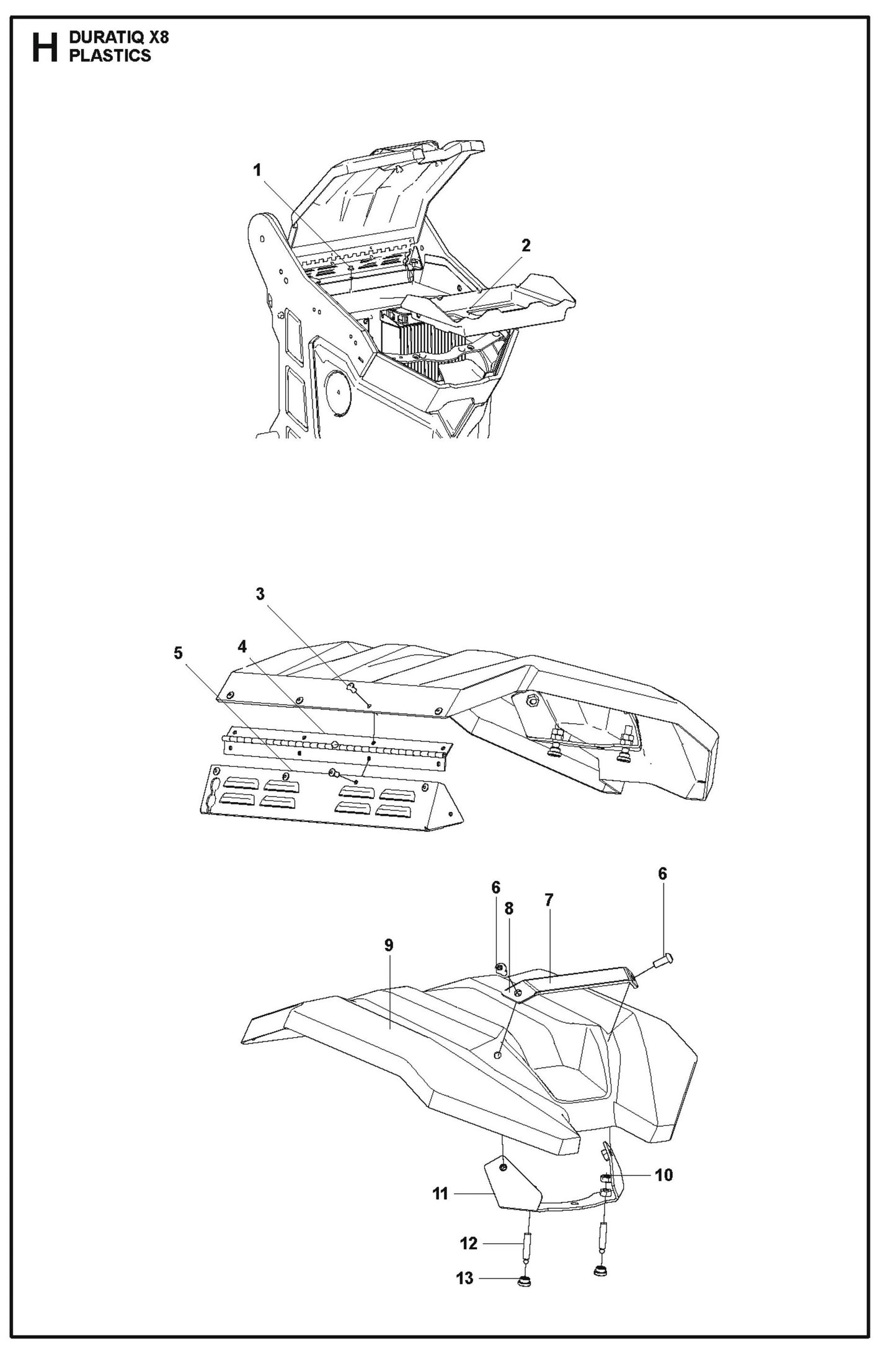  Parts For HTC X8 By Husqvarna