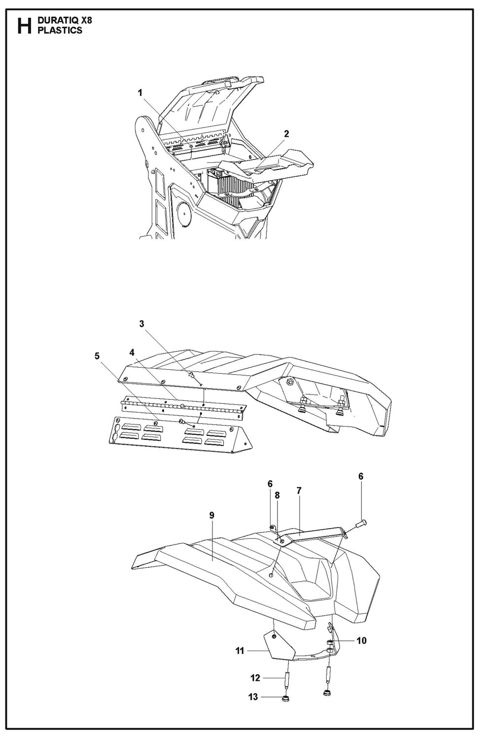  Parts For HTC X8 By Husqvarna