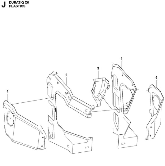 Plastics Parts For HTC X6 By Husqvarna