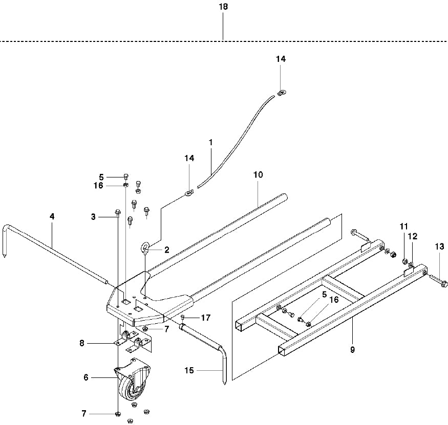 FS5000 Pointer Front Assembly Parts by Husqvarna