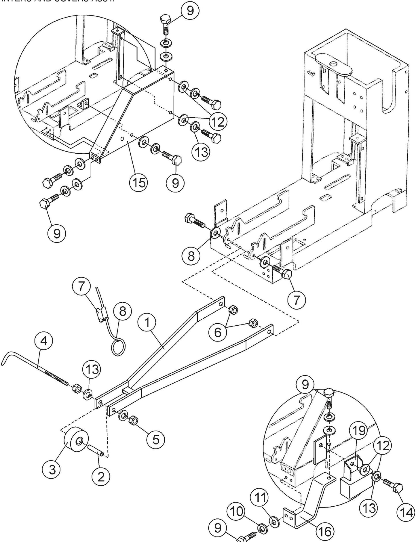 Pointers And Covers Assembly Parts For SP2 13H20 S13H20 S20H20 By Multiquip
