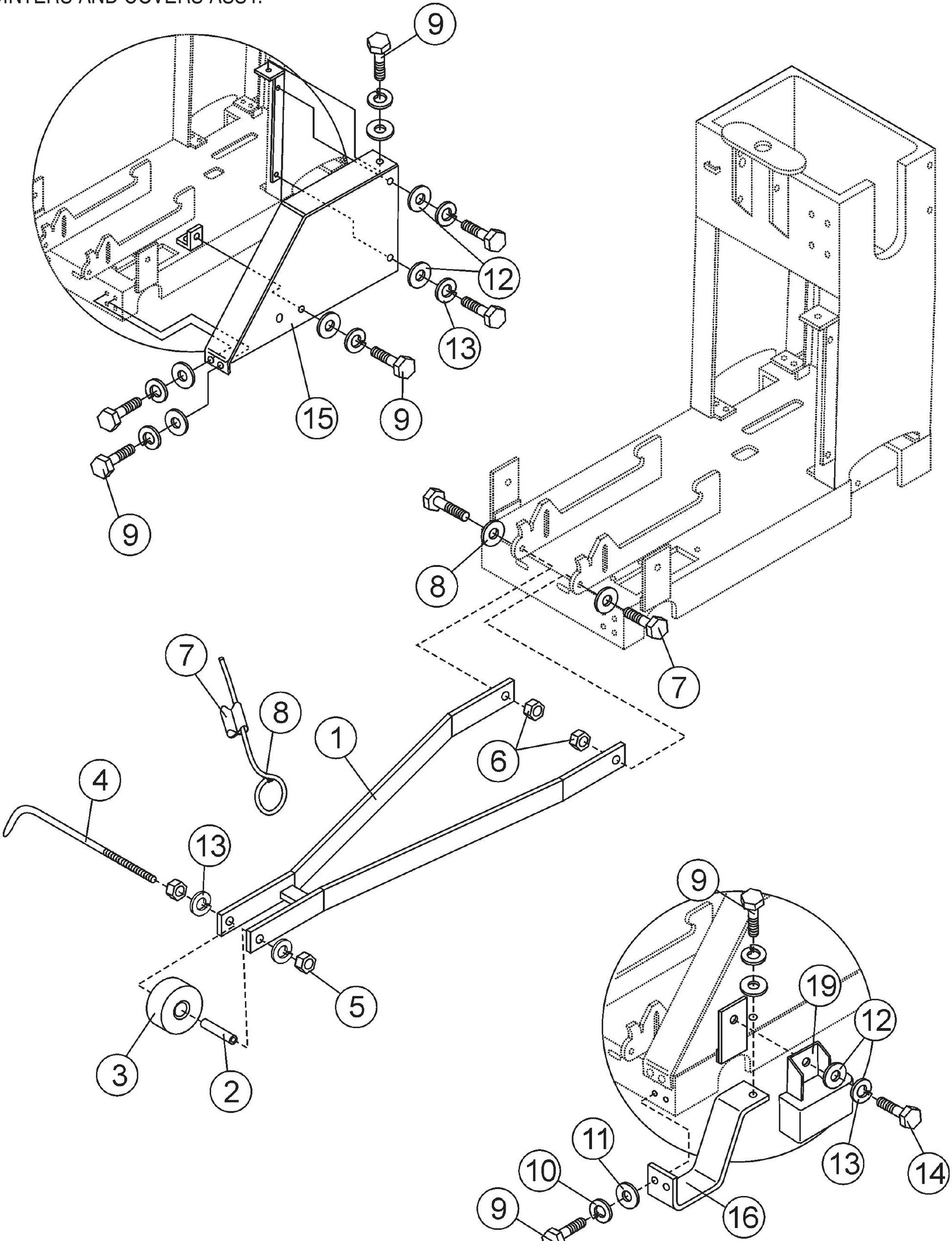 Pointers And Covers Assembly Parts For SP2 13H20 S13H20 S20H20 By Multiquip