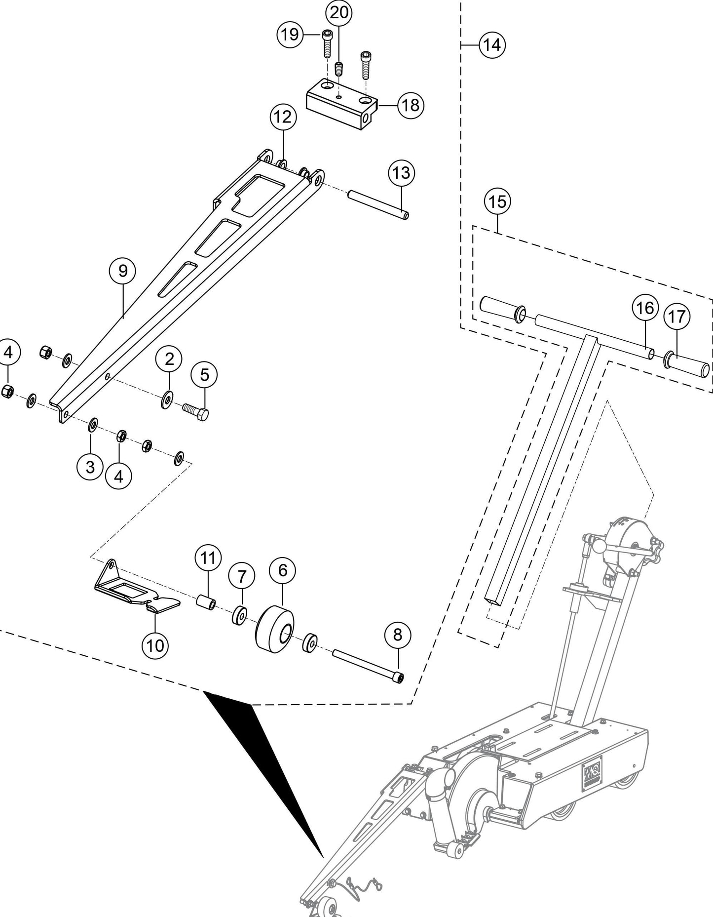 SP1G Pointer And Handle Assembly Parts