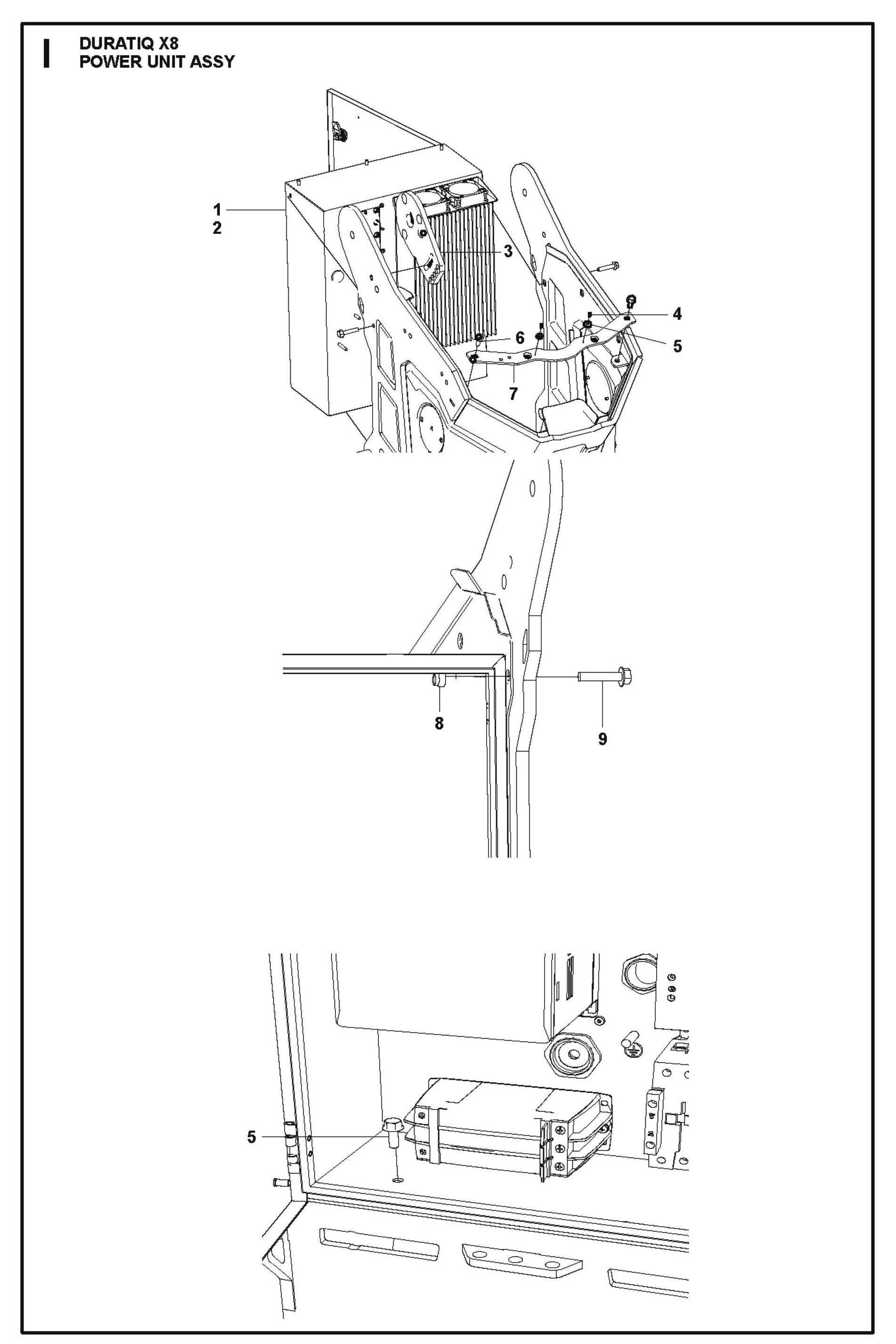 Power Unit Assembly Parts For HTC X8 By Husqvarna