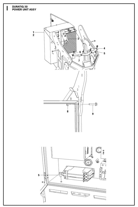 Power Unit Assembly Parts For HTC X8 By Husqvarna