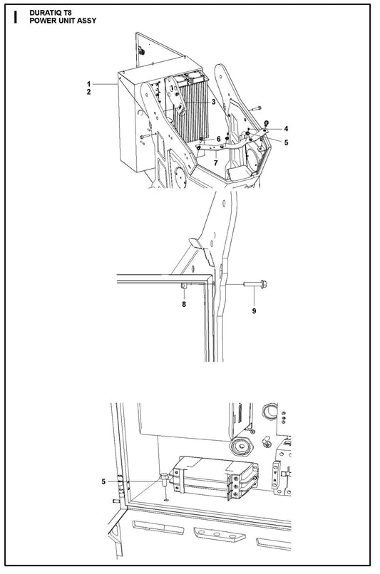 Power Unit Assembly Parts For HTC T8 By Husqvarna