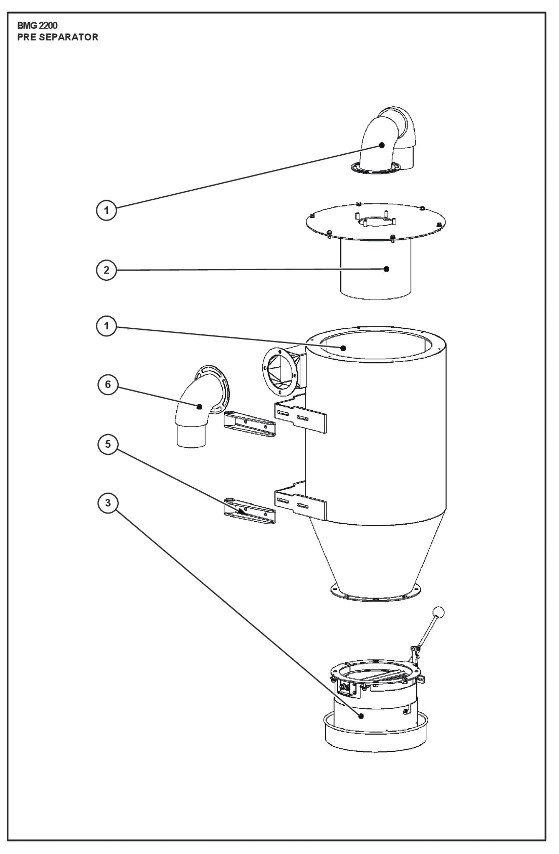 Pre Separator Parts For BMG 2200RC By Husqvarna