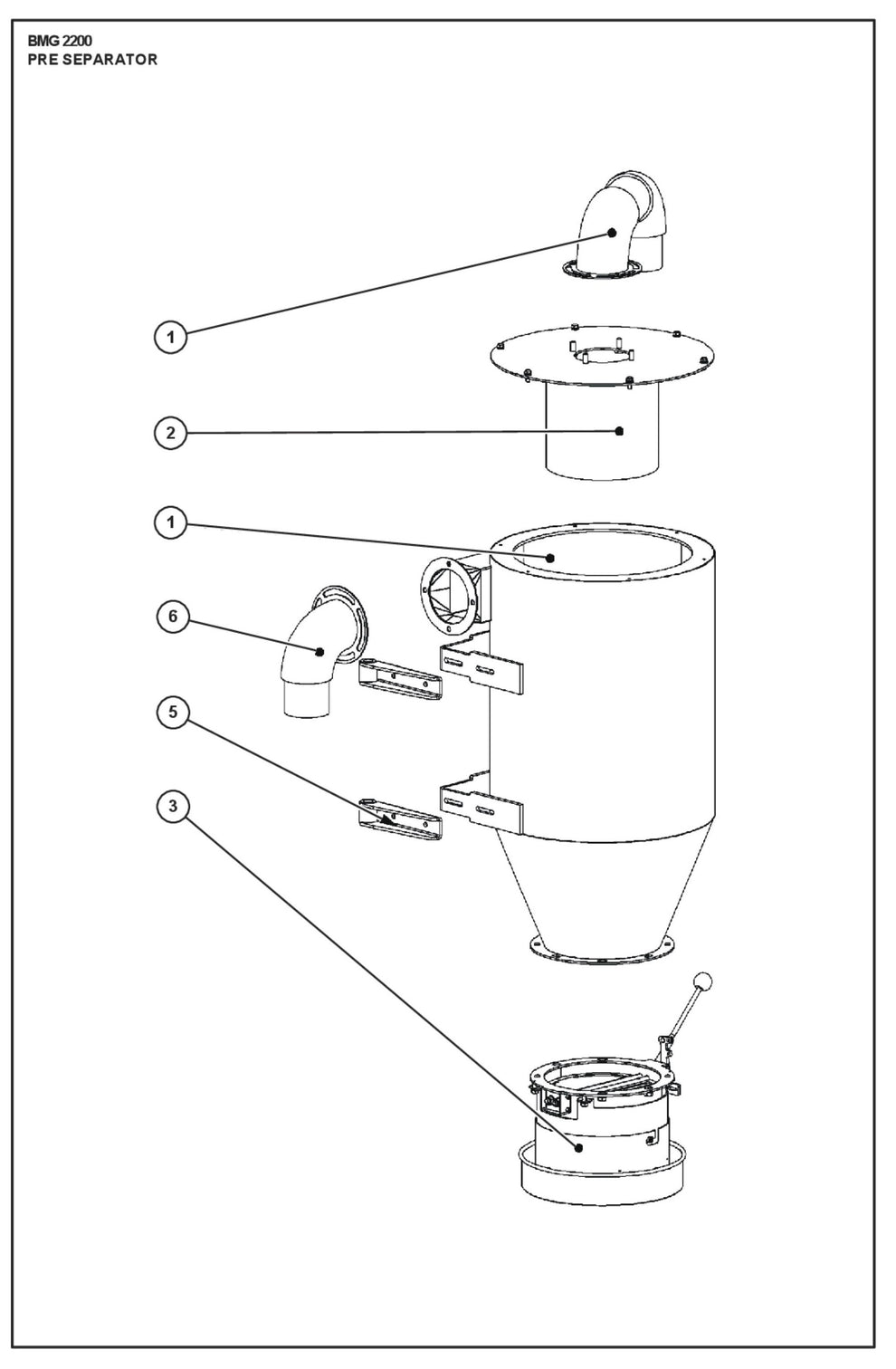 Pre Separator Parts For BMG 2200RC By Husqvarna