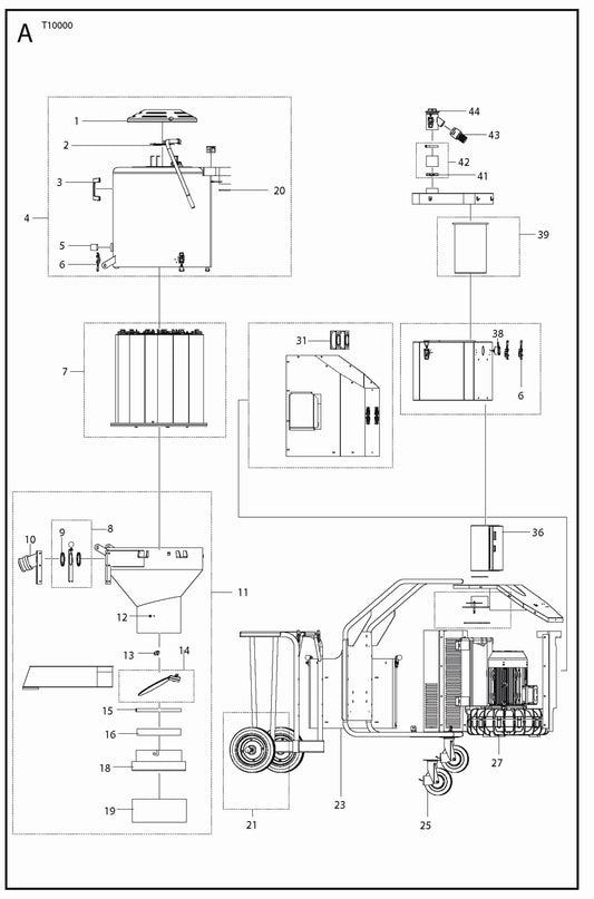 Product Complete Parts For T 10000 Dust Extractor By Husqvarna