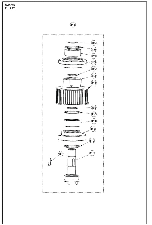 Pulley Parts For BMG 555 By Husqvarna