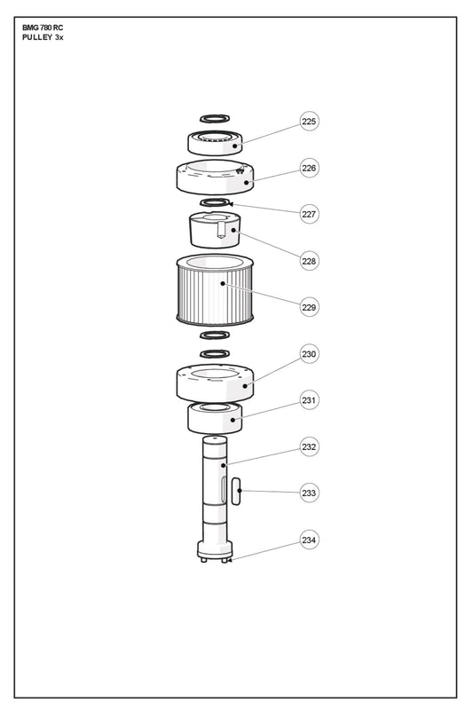 Pulley 3x Parts For BMG 780 RC By Husqvarna