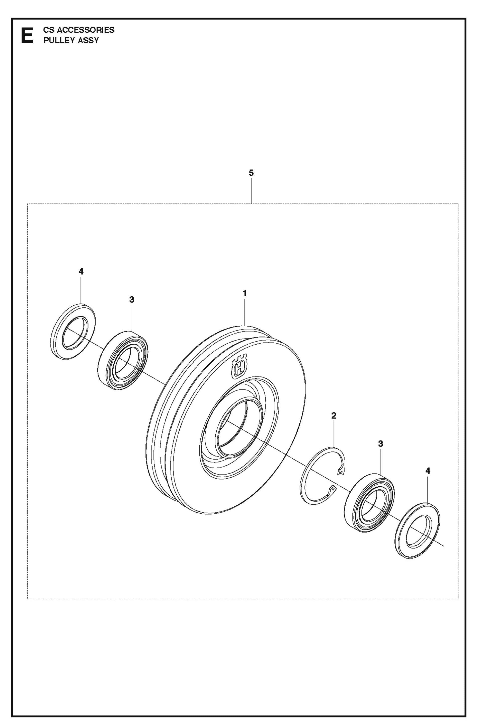 Pulley Assembly Fig.2 Parts For CS 10 Saw Accessories By Husqvarna