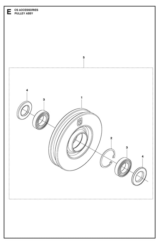 Pulley Assembly Fig.2 Parts For CS 10 Saw Accessories By Husqvarna
