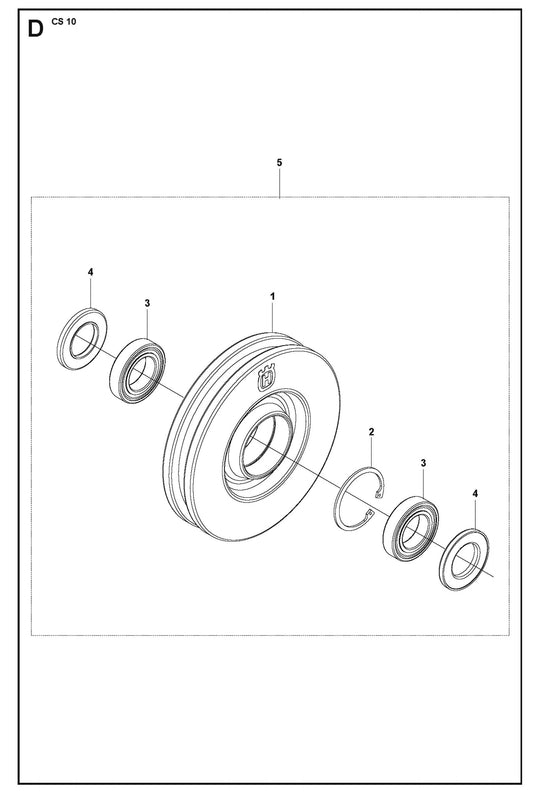 Pulley Assembly Parts For CS 10 Wire Saw By Husqvarna