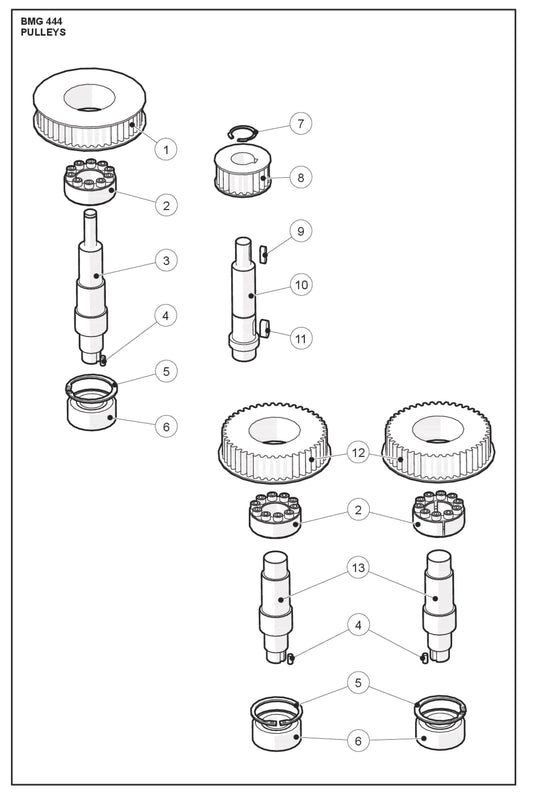 Pulley Parts For BMG 444 By Husqvarna