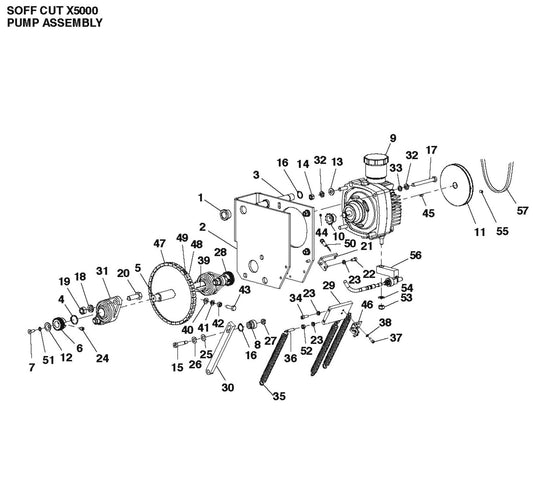 Pump Assembly Parts For Soff Cut X5000 by Husqvarna