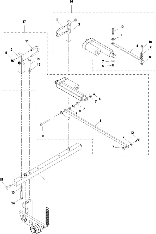 Pump Cross Bar Assembly Parts for Soff Cut 2500 Saw by Husqvarna
