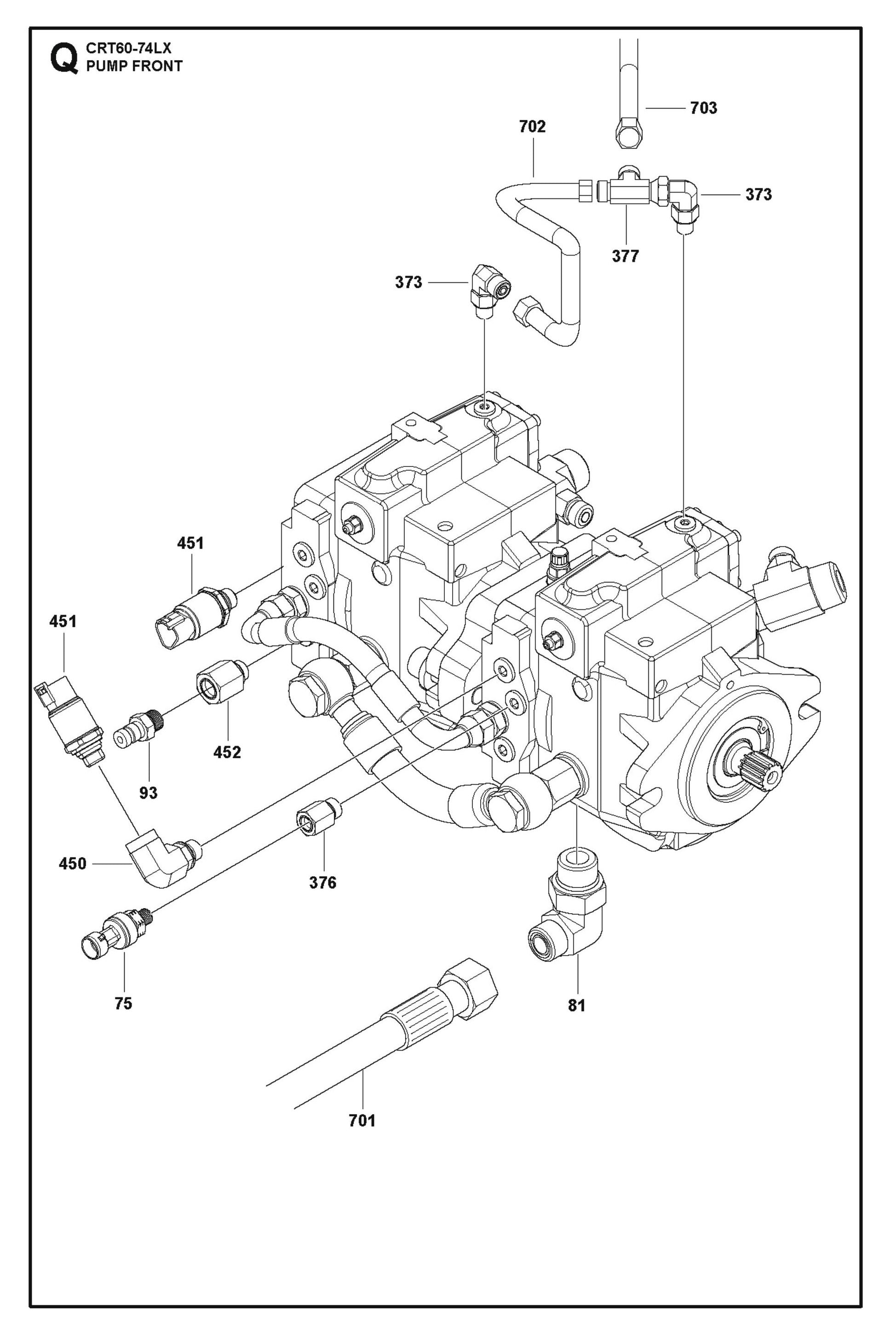 Pump Front Parts For Ride On Trowel CRT 60 By Husqvarna