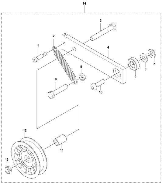 Pump Idler Pulley Assembly Parts for Soff Cut 2000 Saw by Husqvarna